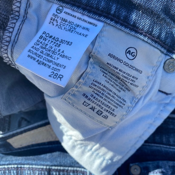 AG The Legging Ankle Super Skinny Ankle Jeans Distressed Patchwork 👖 - Picture 8 of 8